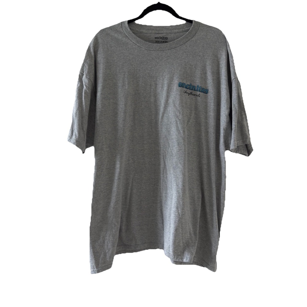 Encinitas‎ Surfboards T-Shirt Men's XXL Gray Seahorse Logo Surf Skate California